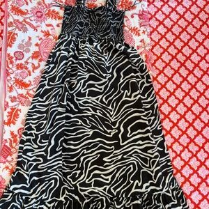 Rails Black and White Zebra Print Dress